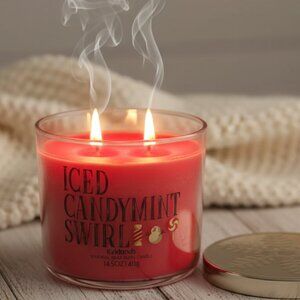 228. Iced Candymint Swirl – 3-Wick Candle – Brand New With Tag